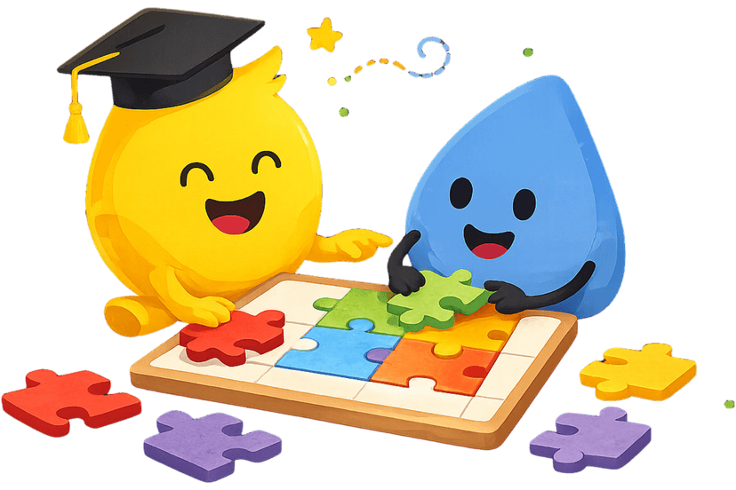 Students and teacher working together